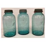 #13 BLUE FRUIT JARS 