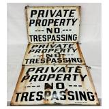 PORC. PRIVATE PROPERTY NO TRESPASSING SIGNS 