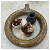 POTTERY RING JUG, MINI JUGS