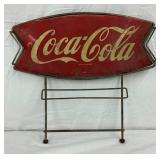 ORG. COCA-COLA FISH TAIL RACK SIGN