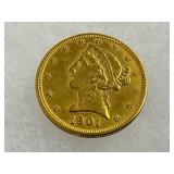 1901 U.S. $5 Liberty Head Gold