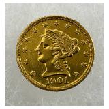 1901 $2.50 Gold Liberty Head
