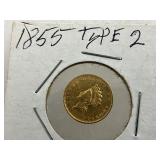 1855 Type 2 One Dollar Gold