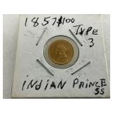 1857 Indian Princess Type 3 Gold
