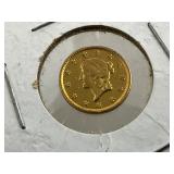 1854 One Dollar Liberty Head Gold