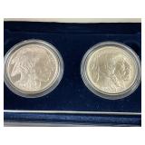 Two UNC Silver American Buffalo