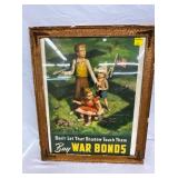FRAMED WAR BONDS ADV.