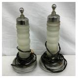 PAIR DECO MATCHING ELE. LAMPS
