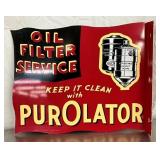 PUROLATOR OIL FILTER SERVICE FLANGE SIGN 