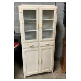KITCHEN HUTCH W/ DOUBLE GLASS DOORS
