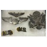 5 U.S. Military Insignia Medals with Pin Backs