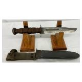 WWII-Era 12-Inch KA-BAR Knife with Sheath