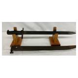 21-Inch WW2 Bayonet with Scabbard, Marked US 1905 S.A. 1919