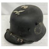 World War II German Helmet with Eagle and Swastika Decal