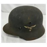German WWII Luftwaffe Steel Helmet with Decal