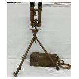 35in Tall Military-Style Binoculars on Tripod with Storage Case