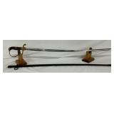 37-Inch German WWII Sword with Scabbard