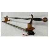 Early German WW2 Sword with Scabbard, 35in Long