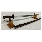 Early Japanese WWII Sword with Scabbard