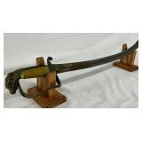1812 U.S. Cavalry Saber with Brass Hilt and 36-Inch Curved Blade