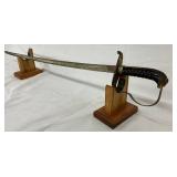 Early English Sword with 35-Inch Blade and Brass Hilt