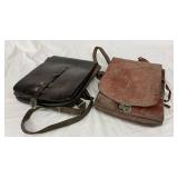 Leather School Satchels with Compartments and Straps
