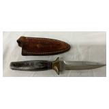 Kershaw Japan 8-Inch WWII Era Dagger with Leather Sheath