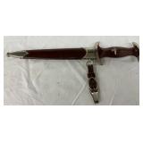 14-Inch German WWII Dagger with Scabbard