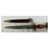 14-Inch German WW2 Knife with Scabbard