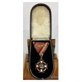 Early German WWII Merit Cross with Case by Maker J. Knauer