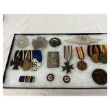13 Total WWII German Medals with Badges and Decorations