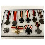 10 World War II German Medals with Ribbons and Insignia