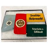 4 WWII German Armbands in Various Colors and Designs