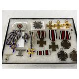 17 German WWII Military Awards and Badges with Ribbons