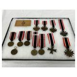 13 WWII German Medals and Awards with Ribbons