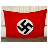 108in x 73in German WWII Flag with NSDAP Stamp
