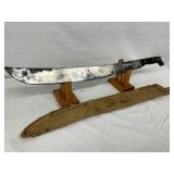 27-Inch U.S. Military Machete with Canvas Sheath