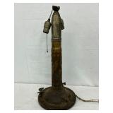 22-Inch Artillery Shell Repurposed as a Lamp Base with Ornamental Details