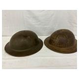Two WWI U.S Doughboy Helmets