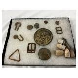17 Civil War-Era Artifacts Including Belt Buckles, Buttons, and Bullets