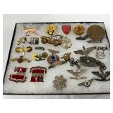 26 Assorted WW2 Military Medals and Insignias