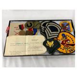 WWII Military Insignia, Documents, and Ephemera Lot (16 Items)