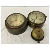 Two Early Clocks, One Seth Thomas, with Brass Bell