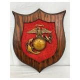 14in-17in Early Embossed Wall Plaque with US Marine Corps Emblem