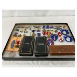 Early WWII Medals and Patches, Including Air Medal and Distinguished Flying Cross