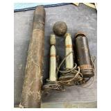 Shell Art and Cannonball Including Early WW2 Pieces and Civil War-Era Item