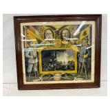 Framed Color Lithograph Titled ‘Die Letzte Vision,’ 24in x 21in