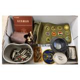 Early World War II Memorabilia, Including Insignias, Manual, and Tools