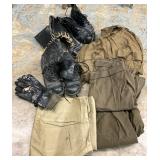 Early WWII-Era Military Boots, Uniform Pants, Shirt, and Gloves
