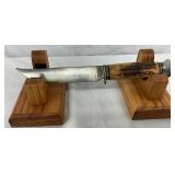 9-Inch Henley & Aulmar Germany Fixed Blade Knife with Stag Handle